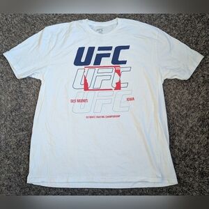 UFC Iowa Des Moines White Cotton Promo Logo Shirt Men's XL NWOT